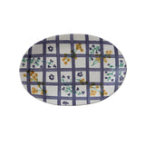 Platter with Grid Pattern & Botanicals