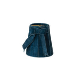 Blue Velvet Pleated Clip-on Lampshade