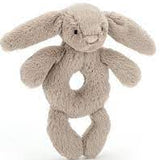 Beige Bunny Ring Rattle