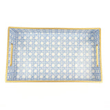 Blue Cane Vanity Tray