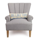 On Lake Time Hook Pillow, Blue/White