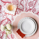 Pink Fancy Scallop Paper Placemats