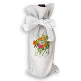 Square Vase with Flowers