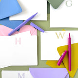 Blue Antique Letter Note Cards