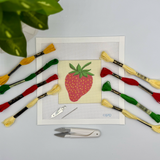 Strawberry Needlepoint Kit (on beige)