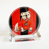 BULLDOG IN RED GAME DAY COASTER