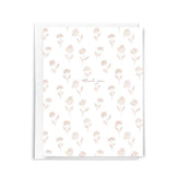 Pink Floral Thank You Greeting Card