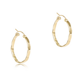 Scalloped Round Gold 1.25" Hoop Smooth