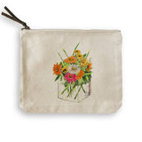 Square Vase with Flowers