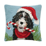 Christmas Bernedoodle Hook Pillow