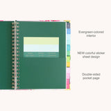 2026-2027 Blush Hydrangea Spiral Weekly Simplified Planner -