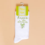 Sorority Embroidered Crew Socks