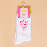 Sorority Embroidered Crew Socks