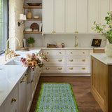 Blue & Green Chinoiserie Vinyl Floor Mat
