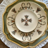 Florentino Baroque Wooden Charger/Tray, Villa Blue - NEW