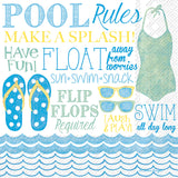 Pool  Rules Beverage Napkins
