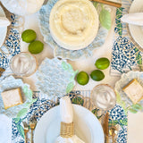 Hydrangea Stem Embroidered Dinner Napkin
