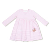Stripes w/ Football Organic Cotton Jersey L/S Play Dress