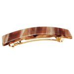 Classic Rectangle Barrette-Caramel Horn
