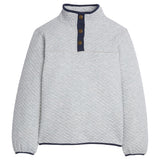 Gray Navy Classic Quilted Pullover