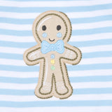 Gingerbread Land Blue Footie