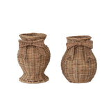 Bow Hand-Woven Rattan Vase