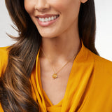 Cubic Zirconia Bee Cameo Solitaire Necklace