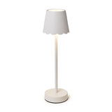 White LED Table Lamp with Scallop Shade