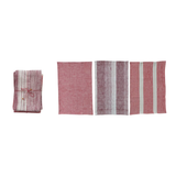 Red Woven Tea Towels with Patterns