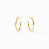 Pearl Crescent Stone Hoop Medium