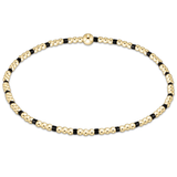 Gameday Hope Sincerity Pattern 2mm Bead Bracelet Onyx