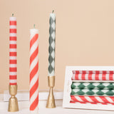 Festive Stripe Table Candles