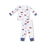 Touchdown Time Navy L/S Loungewear Set