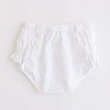 White Scallops Diaper Cover
