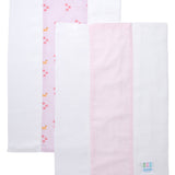 Pink Puppy Set of 2 Burp Pads