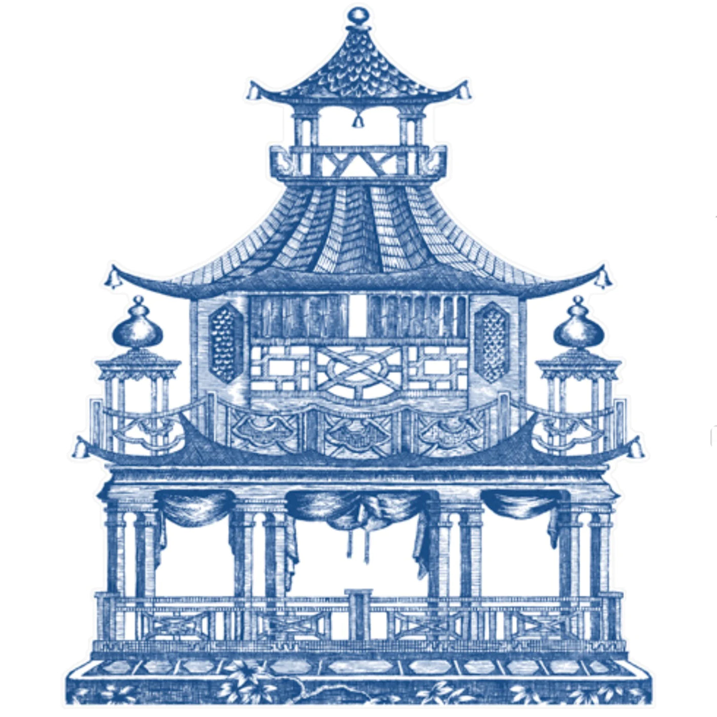 China Blue Pagoda Placemats