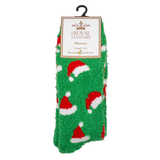 Women's Santa Hat Snuggle Socks