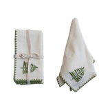 Embroidered Tree Square Cotton Napkins