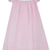 Golf Girls Pink Microcheck Angel Wing Bishop Dress