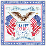 Happy Fourth Of July 250 Square Placemat-Handpainted