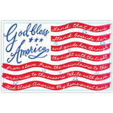 God Bless America Flag Placemat-Handpainted