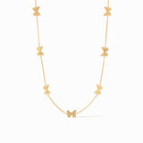 Gold Butterfly Delicate Station Necklace