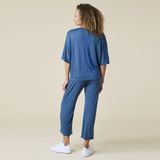 Indigo Dream Relaxed V-Neck with Capri Lounge Set