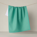 Confetti Tiles Tea Towel - Teal