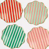 Festive Stripe Dinner Plates