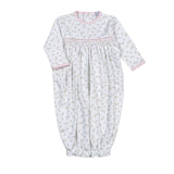 Bella Pink Floral Hand Smk Gown