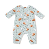 Touchdown Time Grey Mist L/S Henley Romper