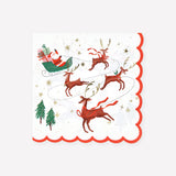 Santa, Sleigh & Reindeer Lunch Napkins