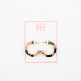 Tortoise Shell Mini Hoops