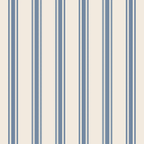 Cornflower Blue Linen Stripe Bev Napkin